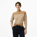Th Ww0ww47467 Co Jersey Gold Btn Mock-nk Kadın Sweaters – AÇIK KAHVE