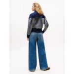 Th Ww0ww47467 Co Jersey Gold Btn Mock-nk Kadın Sweaters – LACİVERT - Görsel 4