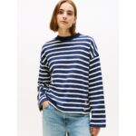 Th Ww0ww47507 Lwk Gold Button Terry Kadın Sweatshırts – LACİVERT