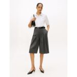 Th Ww0ww48349 Pınstrıpe Culotte Kadın Pantolon – GRİ - Görsel 2