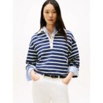 Th Ww0ww47457 Gold Button Rugby Terry Kadın Sweatshırts – LACİVERT