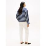 Th Ww0ww47457 Gold Button Rugby Terry Kadın Sweatshırts – LACİVERT - Görsel 4