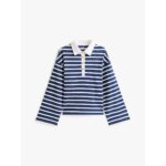 Th Ww0ww47457 Gold Button Rugby Terry Kadın Sweatshırts – LACİVERT - Görsel 5