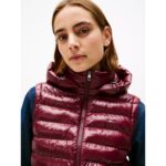 Th Ww0ww47352 Lw Padded Slım Kadın Yelek – BORDO - Görsel 5