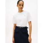 Th Ww0ww47458 Modern Interlock Boxy Ss Tee Kadın Tshırt – EKRU