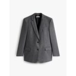 Th Ww0ww48262 Pınstrıpe Relaxed Kadın Ceket – GRİ - Görsel 5