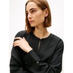 Th Ww0ww47339 Soft Vıs Ls Relaxed Blouse Kadın Gömlek – SİYAH - Görsel 2